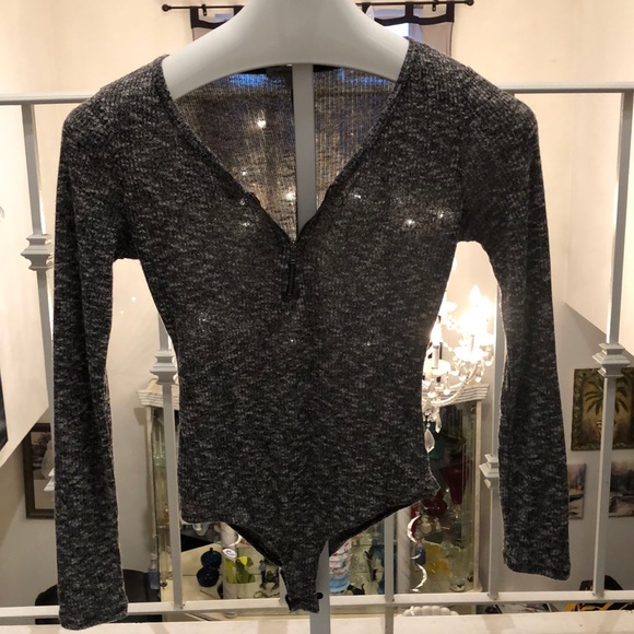 Charlotte Russe Tops - Black & white Bodysuit